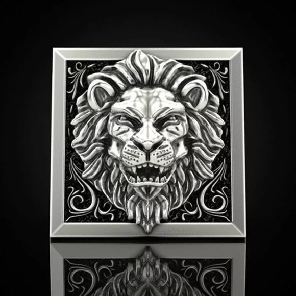 Two Tone Hidden Secret Chamber Lion’s Head Ring! - Picture 2 of 7